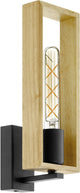 Eglo Littleton – Wandleuchte – E27 – schwarzes Holz
