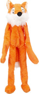 Flamingo-Hundespielzeug – Oxo-Fuchs orange – Plüsch – ohne Füllung – mit Quietscher – 18 x 11,5 x 56 cm