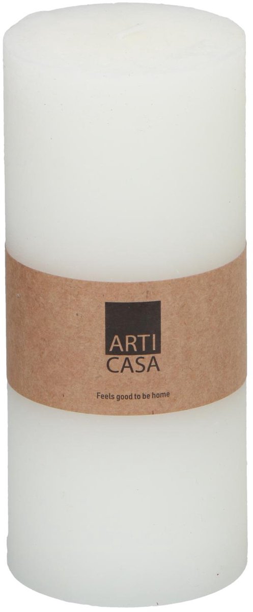 Arti casa Stumpenkerze ø7 x 16 cm – 65 Brennstunden – weiß