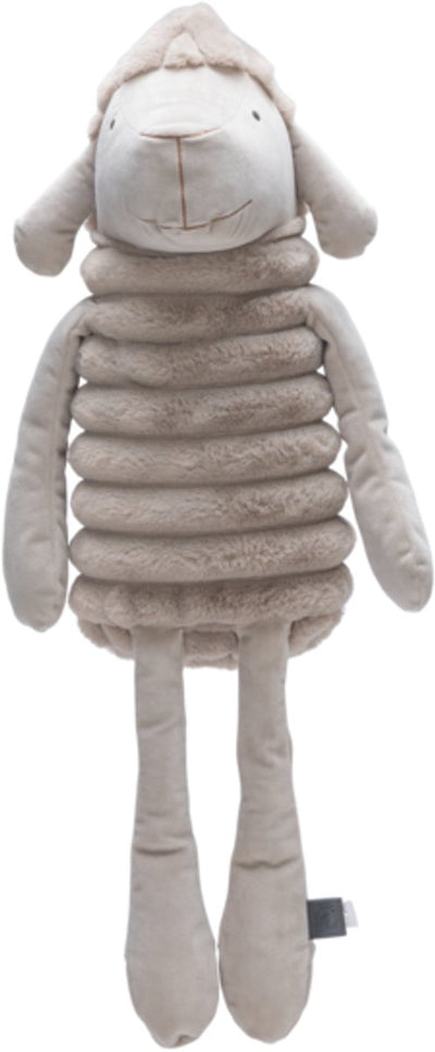 Entworfen von Lotte Reza Hundekuscheltier Schaf - Hundespielzeug - XL-Kuscheltier aus dickem Rippstoff - Beige - 64x26x17 cm