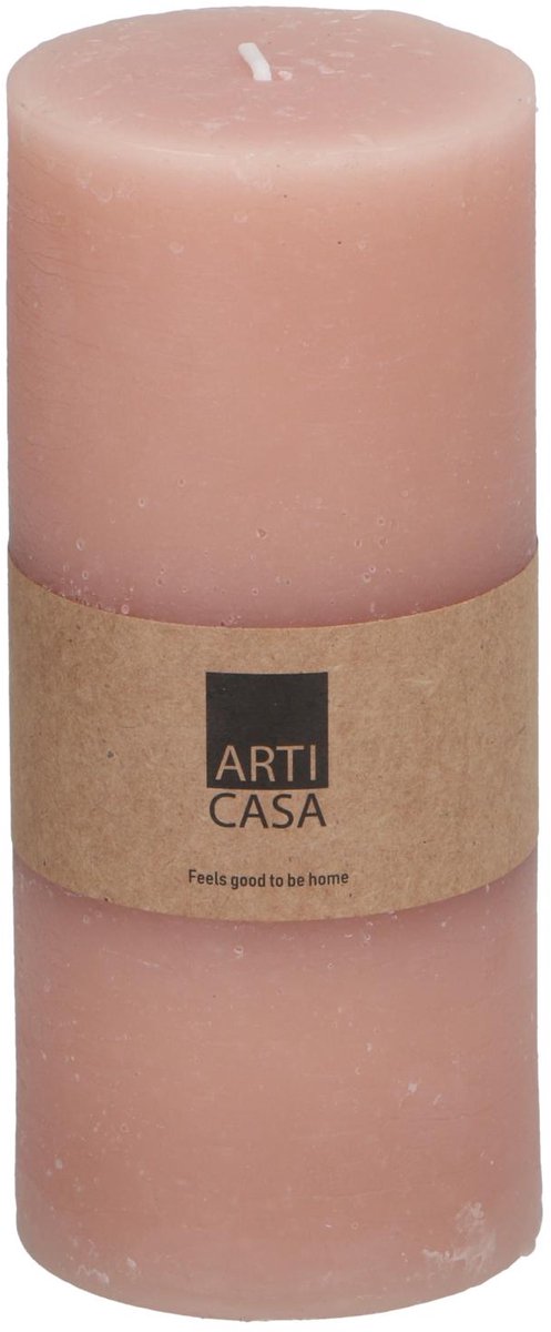 Arti Casa Stumpenkerze ø7 x 16 cm – 65 Brennstunden – Rosa