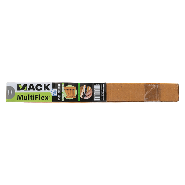 Mack 1074591 - Multiflex-Fensterläden 50 cm Edelstahl | 2 Stk