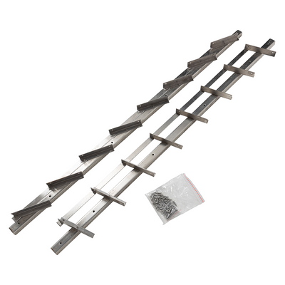 Mack 1074592 - Multiflex-Fensterläden 96 cm Edelstahl | 2 Stk