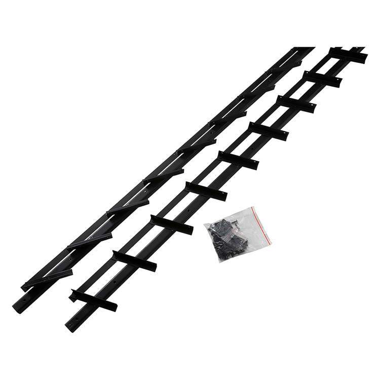 Mack 1074601 - Multiflex-Fensterläden 165 cm Edelstahl schwarz txt beschichtet | 2 Stk