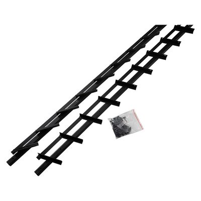 Mack 1074602 - Multiflex-Rollläden 220 cm Edelstahl schwarz txt beschichtet | 2 Stk