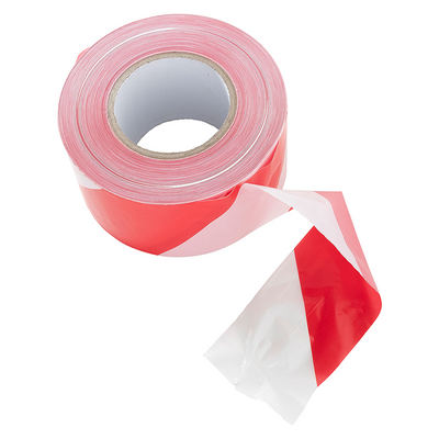 Mack 1072134 – Absperrband rot weiß Box 75 mm x 500 m – 35 Mikron | 3 Stück