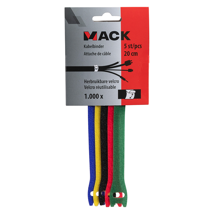 Mack 1072137 - Kabelbinder 5 Stück 12 mm 20 cm | 5 Stück