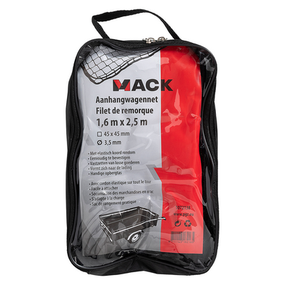 Mack 1072138 - Anhängernetz schwarz 1,6 x 2,5m | 3 Stück