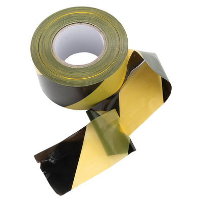 Mack 1072142 – Absperrband, gelb, schwarze Box, 75 mm x 500 m – 35 Mikron | 3 Stück