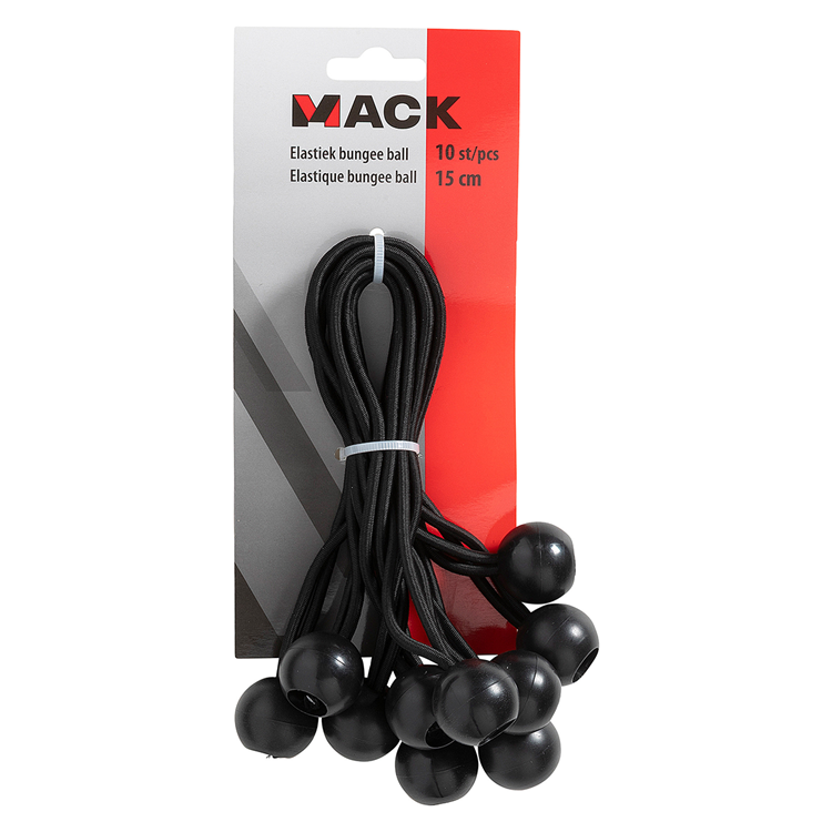 Mack 1072143 - Bungeeball 10 Stück Schnurlänge 30 cm | 8 Stück