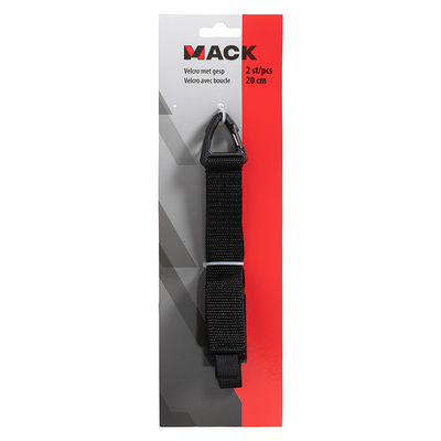 Mack 1072144 - Klettverschluss mit Schnalle 2 Stück 20 cm | 5 Stück