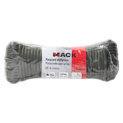 Mack 1072110 - Paracord olivgrün 4mm 15m | 5 Stück