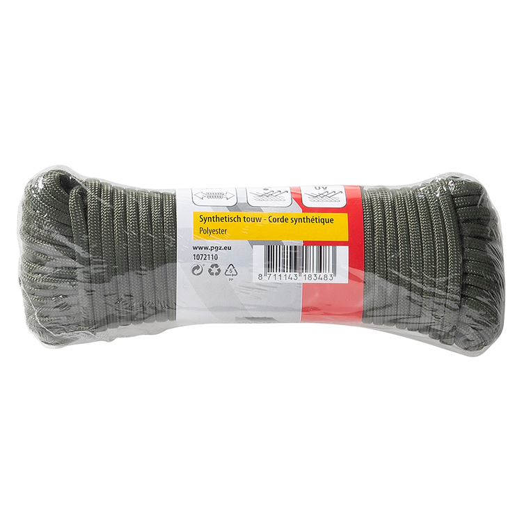 Mack 1072110 - Paracord olivgrün 4mm 15m | 5 Stück