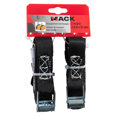 Mack 1072410 - 2 Transportgurte mit Trageschlaufe25mm - 2,8mm | 5 Stück