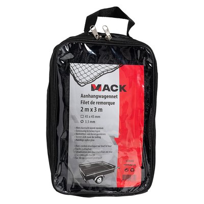 Mack 1073342 - Anhängernetz schwarz 2 x 3m | 3 Stück
