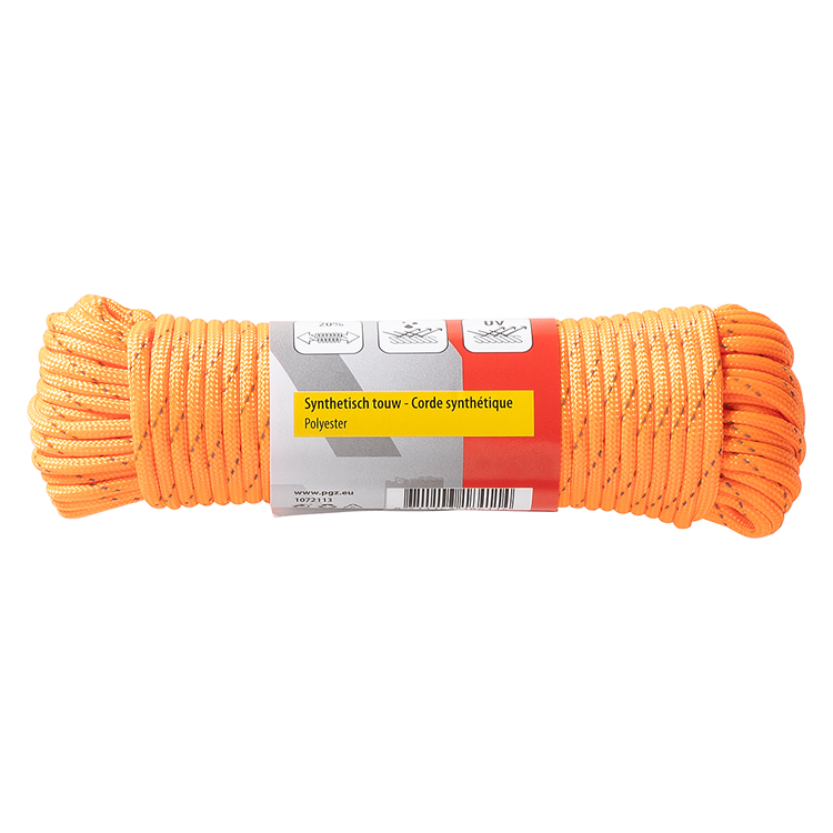 Mack 1072113 - Paracord orange reflektierend 4mm 15m | 5 Stück