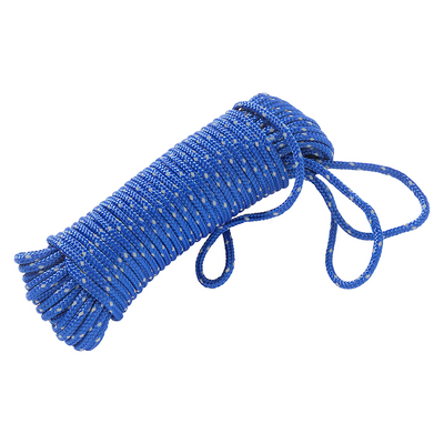 Mack 1072114 - PP geflochtenes Seil blau 4 mm 15 m reflektierend | 5 Stück
