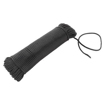 Mack 1072116 - PP geflochtene schwarze Spule 4 mm 50 m | 5 Stück