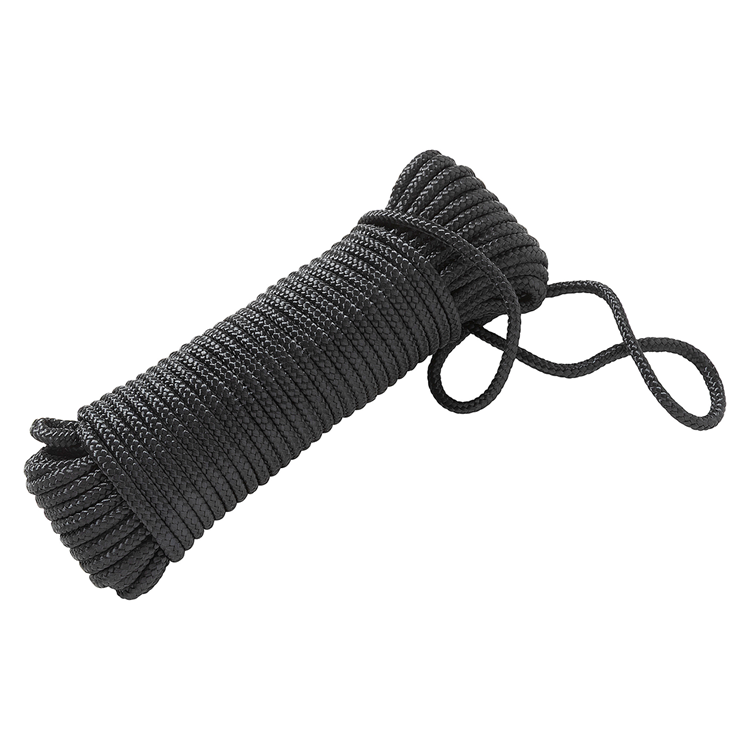 Mack 1072117 - PP geflochtener schwarzer Strang 6 mm 20 m | 5 Stück