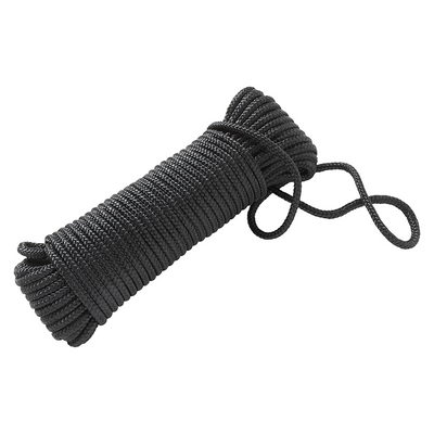 Mack 1072117 - PP geflochtener schwarzer Strang 6 mm 20 m | 5 Stück