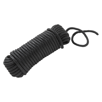 Mack 1072118 - PP geflochtener schwarzer Strang 8 mm 15 m | 5 Stück