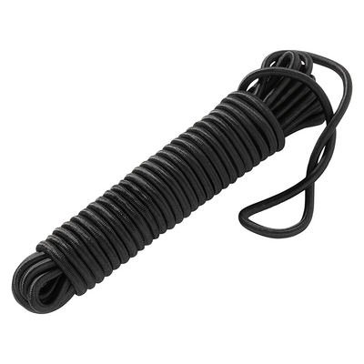 Mack 1072120 - elastisches Seil, schwarze Litze, 8 mm, 10 m | 5 Stück
