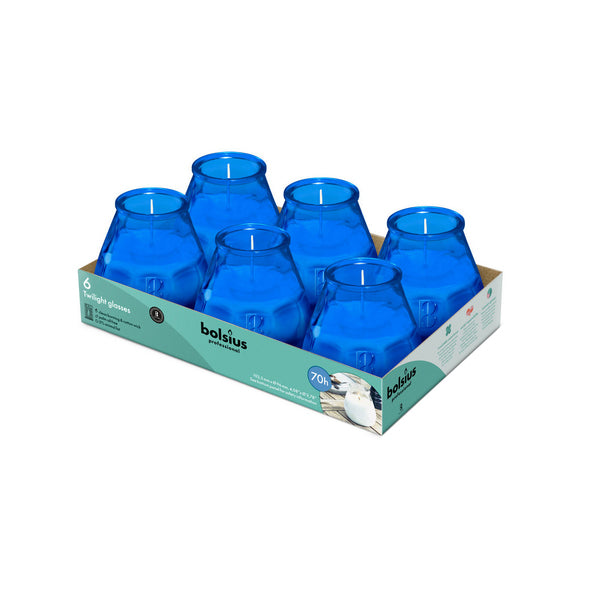 Bolsius Profi Dämmerungsblau ø99x104 mm 70 Stunden (6 Stück)