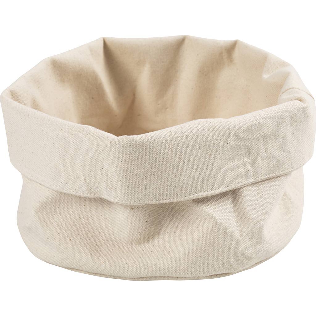Creativ Company Stoffkörbe, H: 14,5 cm, T 20 cm, 385 g, hell natur, 2 Stück 1 Karton