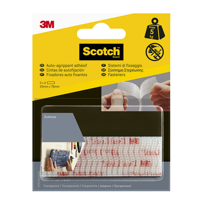 3m 1075819 - Scotch extr. Befestigungselemente 25x75mm2Sets Packung transparent | 6 Stück