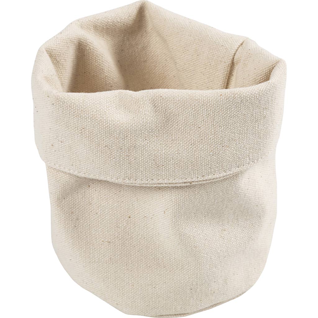 Creativ Company Stoffkörbe, H: 14,5 cm, T 9 cm, 385 g, hell natur, 2 Stück 1 Karton