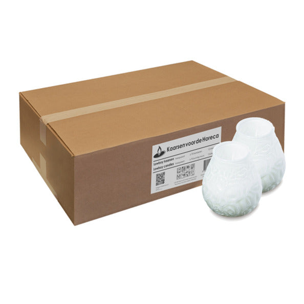 Bolsius Lowboy weiß ø95x105 mm 70 Stunden (12 Stück)