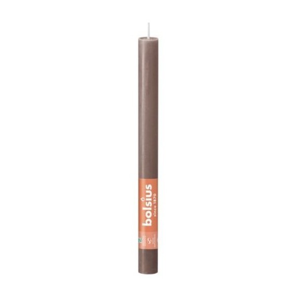 Bolsius Tafelkerze rustikal 270 23 taupe 8x8 Stück