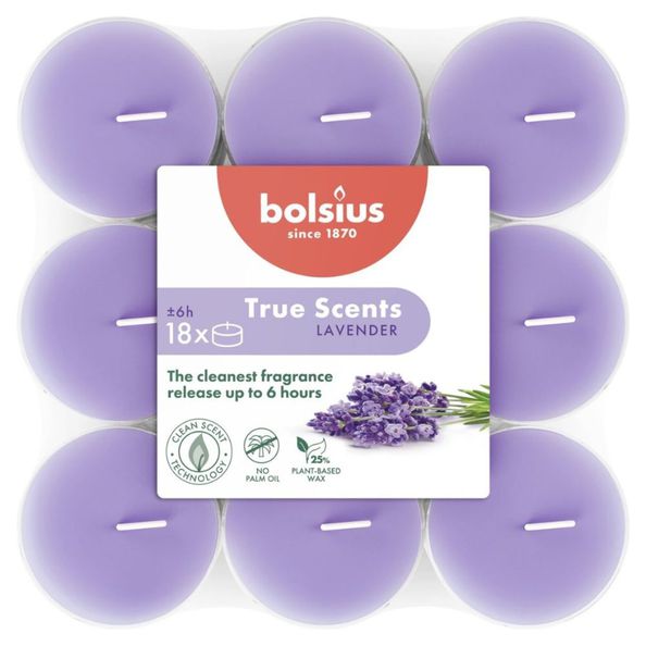 Bolsius Duftlichter Lavendel (8x 18 Stück)