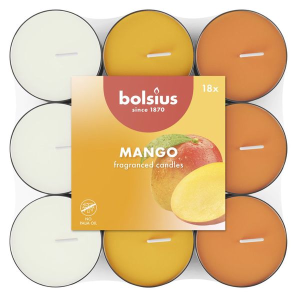 Bolsius Duftlichter Mango (8x 18 Stück)