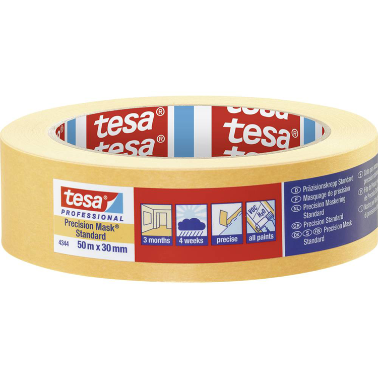 Tesa Professional 1075565 – 4344 Prec-Maskenständer 50 m x 30 mm | 5 Stück