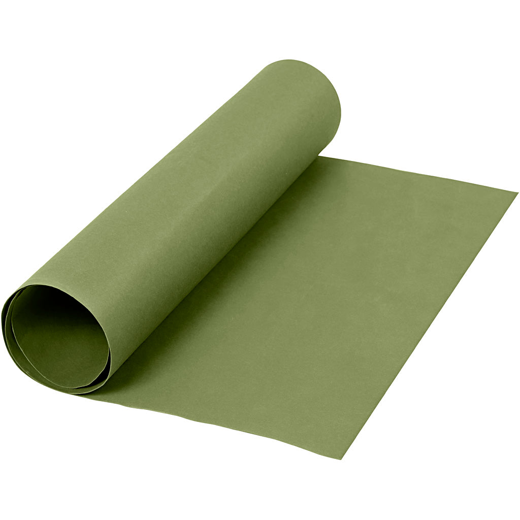 Creativ Company Kunstlederpapier, B: 50 cm, einfarbig, 350 gr, grün, 1 m 1 Rolle