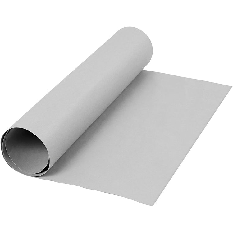 Creativ Company Kunstlederpapier, B: 50 cm, einfarbig, 350 gr, grau, 1 m 1 Rolle