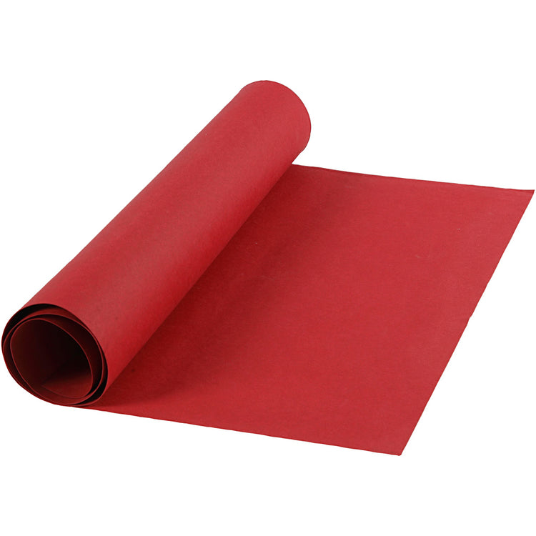 Creativ Company Kunstlederpapier, B: 50 cm, einfarbig, 350 gr, rot, 1 m 1 Rolle