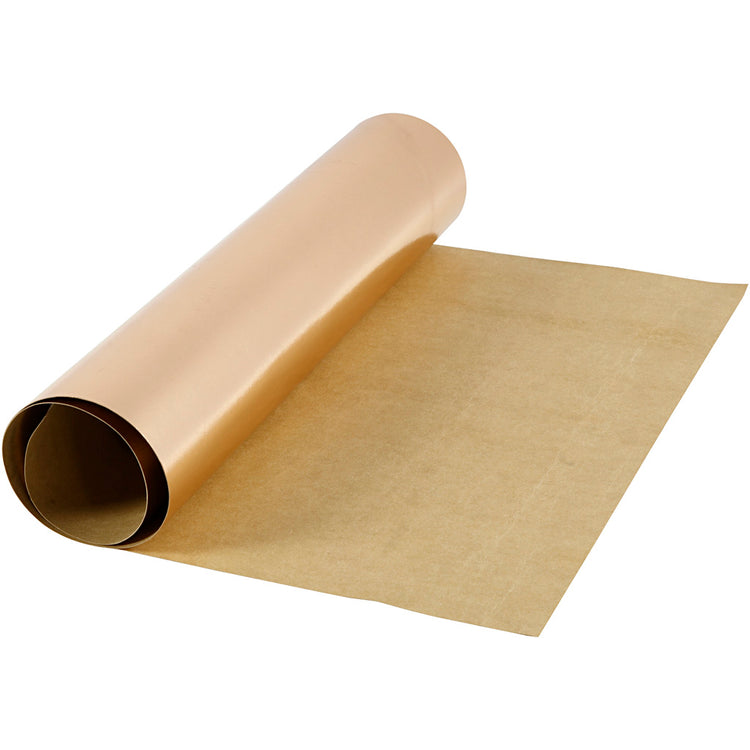 Creativ Company Kunstlederpapier, B: 49 cm, einfarbig, mit Folie, 350 gr, Roségold, 1 m 1 Rolle