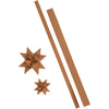 Creativ Company Sternstreifen, L: 44+78 cm, B: 15+25 mm, 350 g, beige, 24 Streifen 1 Box