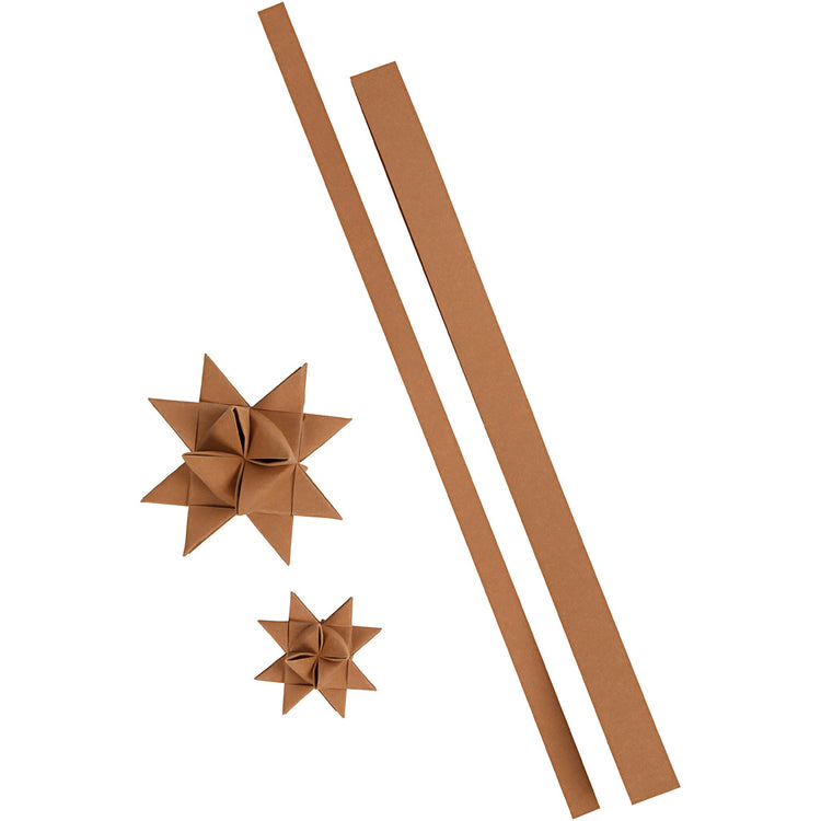 Creativ Company Sternstreifen, L: 44+78 cm, B: 15+25 mm, 350 g, beige, 24 Streifen 1 Box