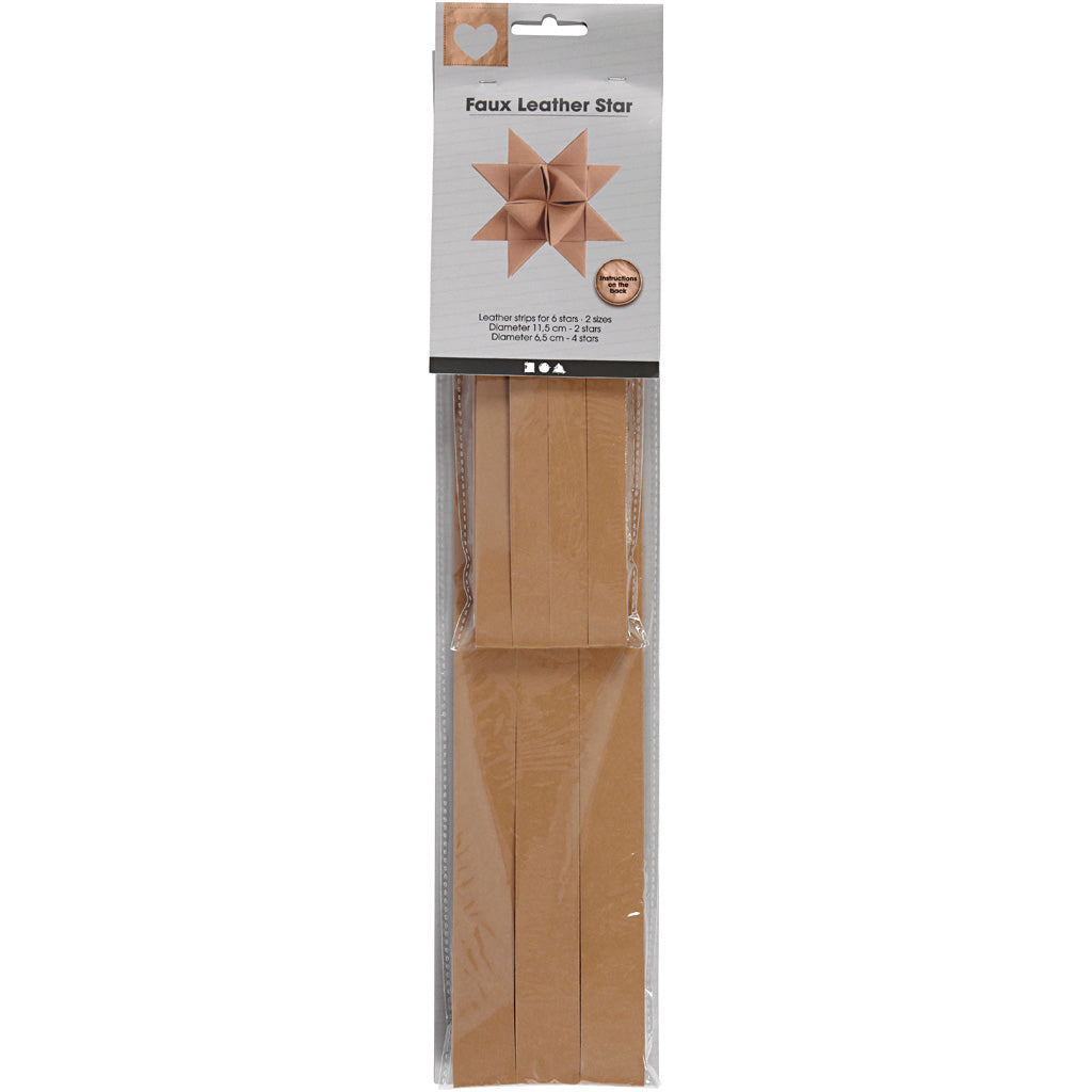 Creativ Company Sternstreifen, L: 44+78 cm, B: 15+25 mm, 350 g, beige, 24 Streifen 1 Box