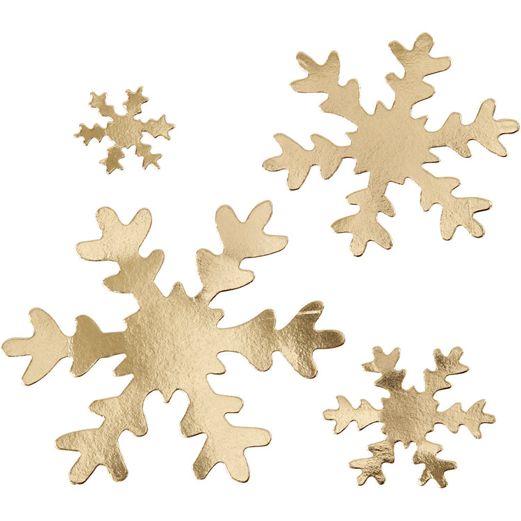 Creativ Company Schneeflocke, D 3+5+8+10 cm, 350 gr, Gold, 16 Stück 1 Box