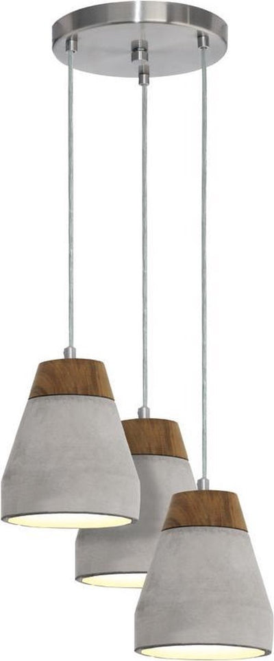 Eglo Tarega Hängelampe – E27 – 3 Lichter – Braun, Grau – Beton