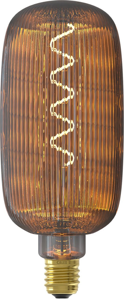 Calex Pulse Lyon LED-Lampe – E27 – Filament-Lichtquelle – warmweißes Licht – Rauchglas