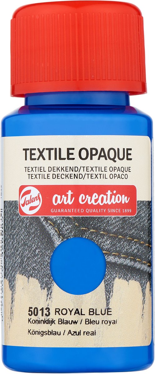 Royal Taals Textilfarbe – deckend – Königsblau – Kunstkreation – 50 ml