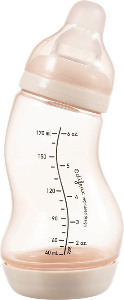 Difrax Babyflasche Natural – 170 ml – Hellrosa – 1 Stück – S-Flasche – Anti-Kolik