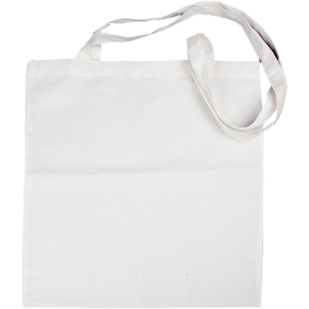Creativ Firmentasche mit langem Henkel, Größe 38x42 cm, 130 g, weiß, 10 Stück 1 Karton