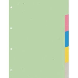 Farbige Tabs Kangaro P405 Karton 180 g m2 A4 5-teilig 4-Loch recycelt