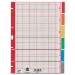 Tabs Leitz Karton A4 6-teilige graue Tabs